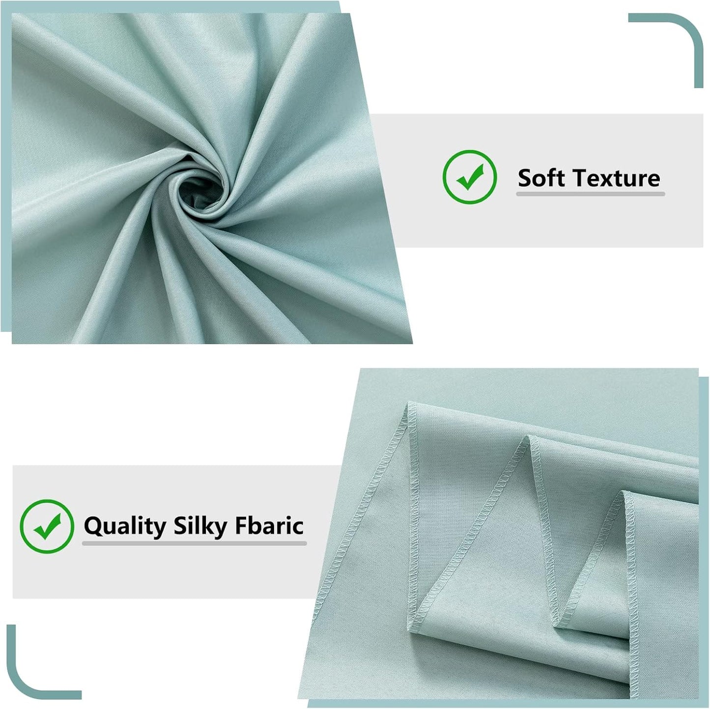 MYSKY HOME Light Green Backdrop Curtains for Parties, Weddings, Stage & Photography - 5ft x 10ft, 2 Panels