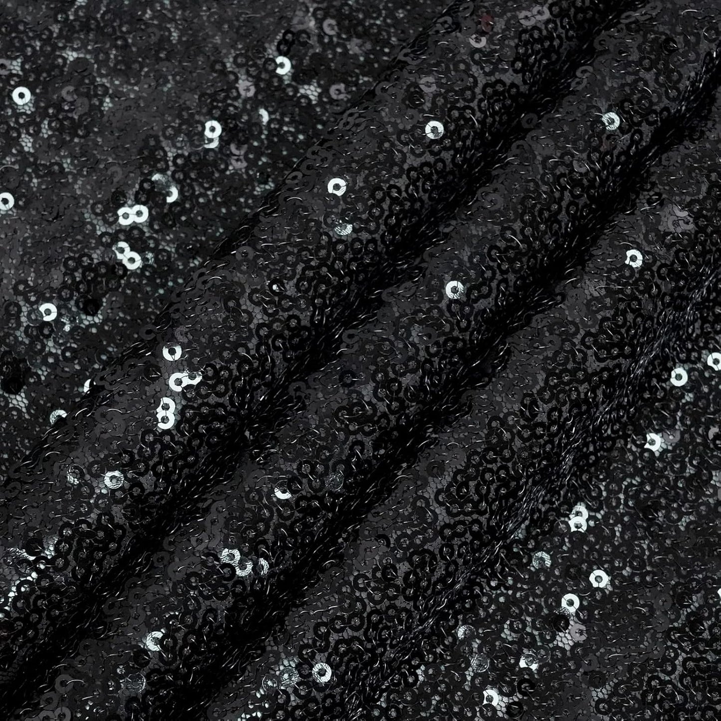 Eternal Beauty Black Sequin Backdrop, 6x6 Ft Halloween Glitter Background Curtains for Shimmer Photography Party Wedding Birthday Back Drop Decor