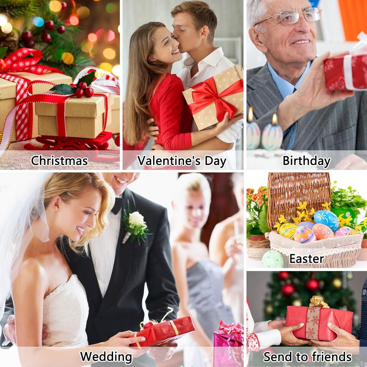 Zankubom 1 LB Crinkle Cut Paper Shred Filler Great for Gift Wrapping, Basket Fillers, Birthday, Gift Wrapping, Fiesta Stranger, Halloween Christmas Party Decor Filling Supplies Black Red