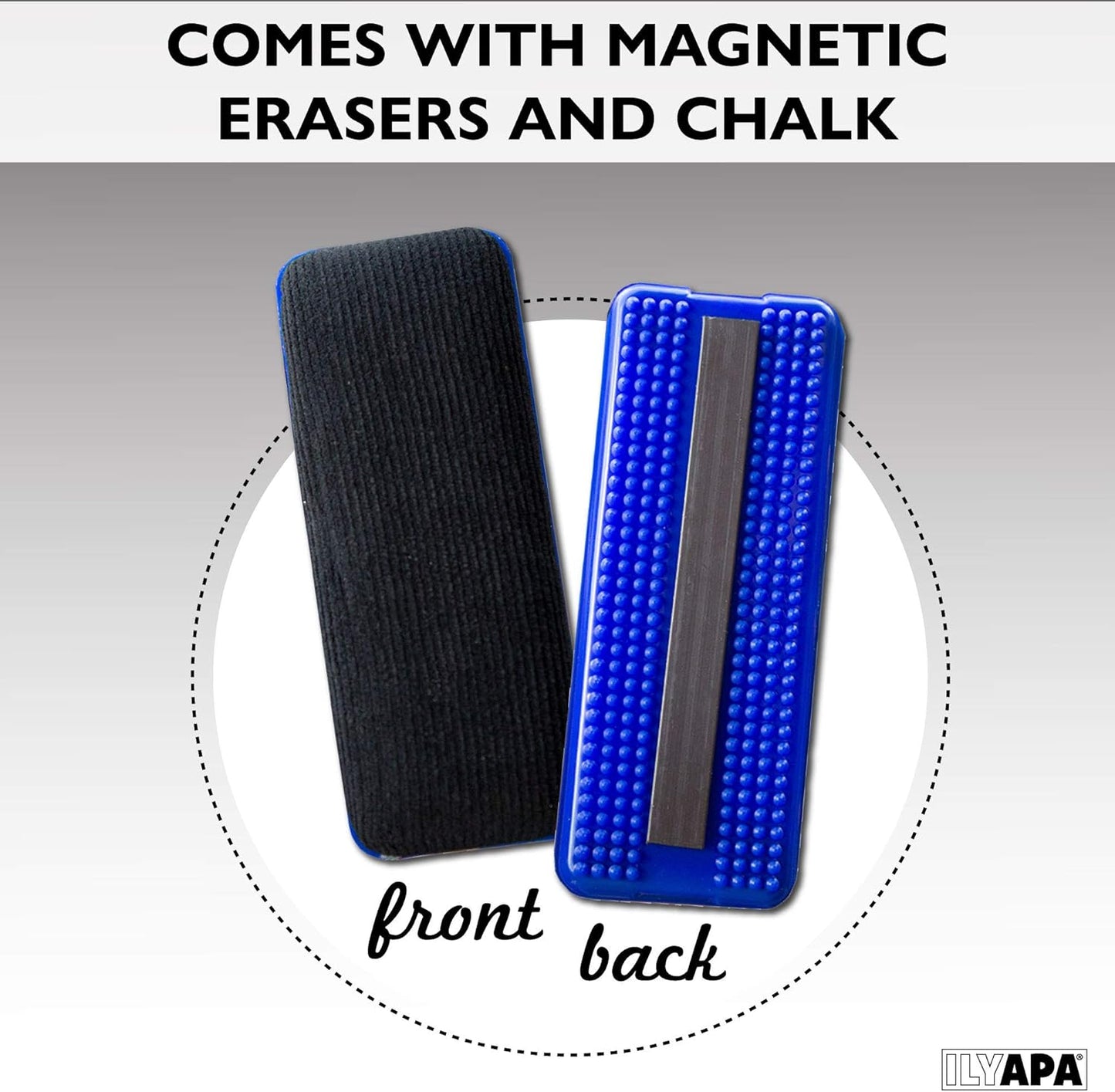 Ilyapa Wooden A-Frame Sign with Eraser & Chalk - 21 x 30 Inches Magnetic Sidewalk Chalkboard – Stained Wood Menu for Restaurant, Business or Wedding