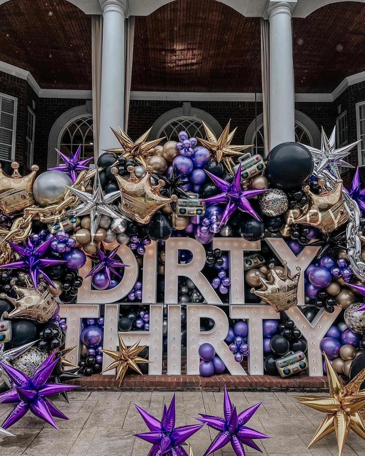 3pcs 26inch 3D Explosion Star foil balloon, purple Foil Cone Starburst Balloons for Birthday Wedding New Year Party Event