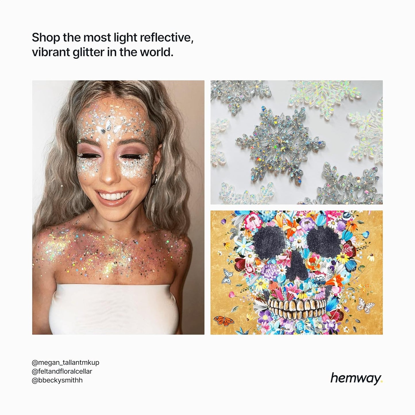 Hemway Biodegradable Glitter Eco Friendly - 100g/3.5oz Bio Cosmetic Safe Sparkle Vegan for Face Eyeshadow Body Hair Festival Makeup Craft - Chunky (1/40" 0.025" 0.6mm) - Silver Holographic