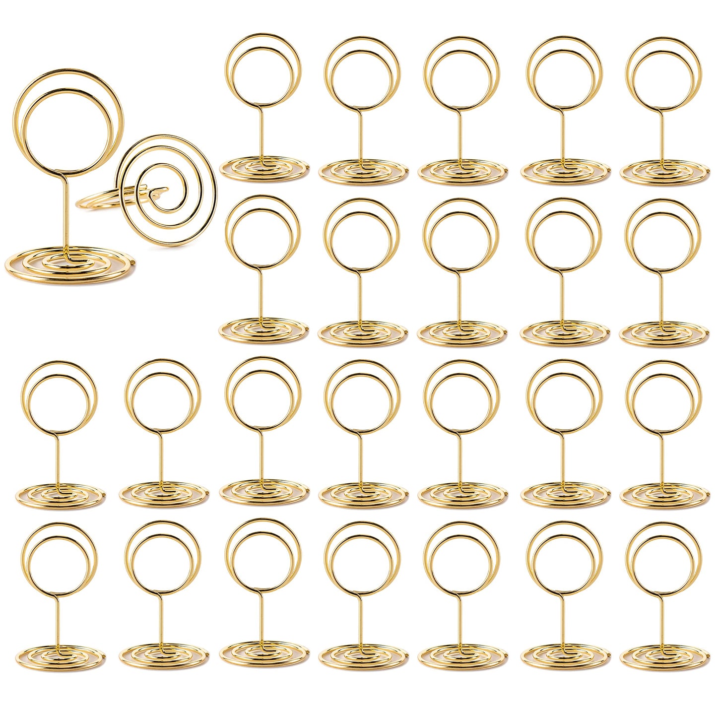 Table Number Holders, 26PCS Place Card Holder, Photo Holder (2" Gold)
