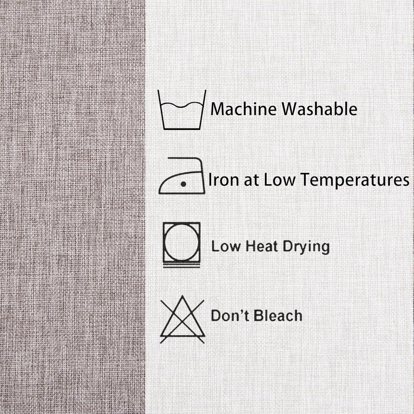 Hiasan 2 Pack Faux Linen Rectangle Tablecloth - Wrinkle and Stain Resistant Washable Table Cloth for Kitchen Dining Room Holiday Table Cover for Dinner, Stone, 70 x 120 Inch