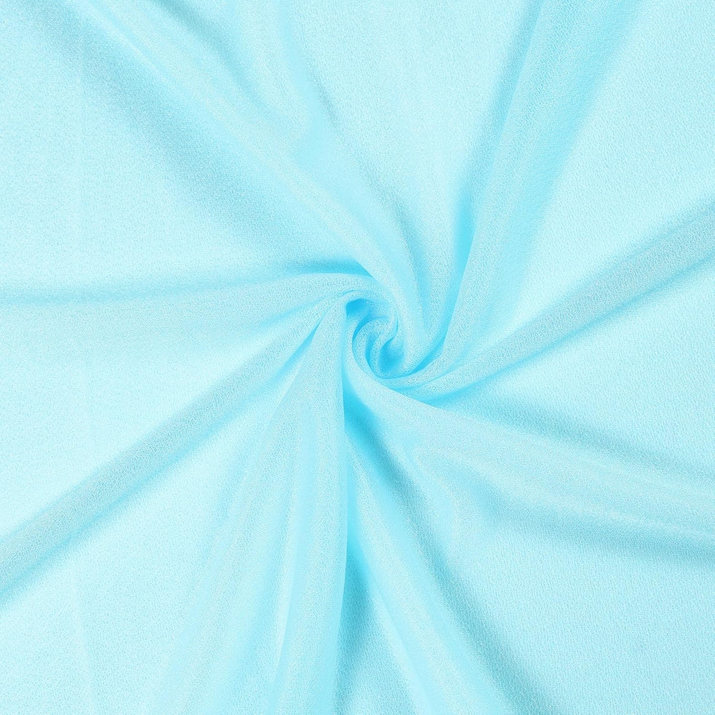 VDS Pack of 2 Panel (30 Inch X 40 Feet) Wedding Arch Draping Fabric Sheer Chiffon Fabric Drapery for Wedding Ceremony Reception Swag Backdrop Canopy Chuppah ARBO Altars Decoration (Teal)
