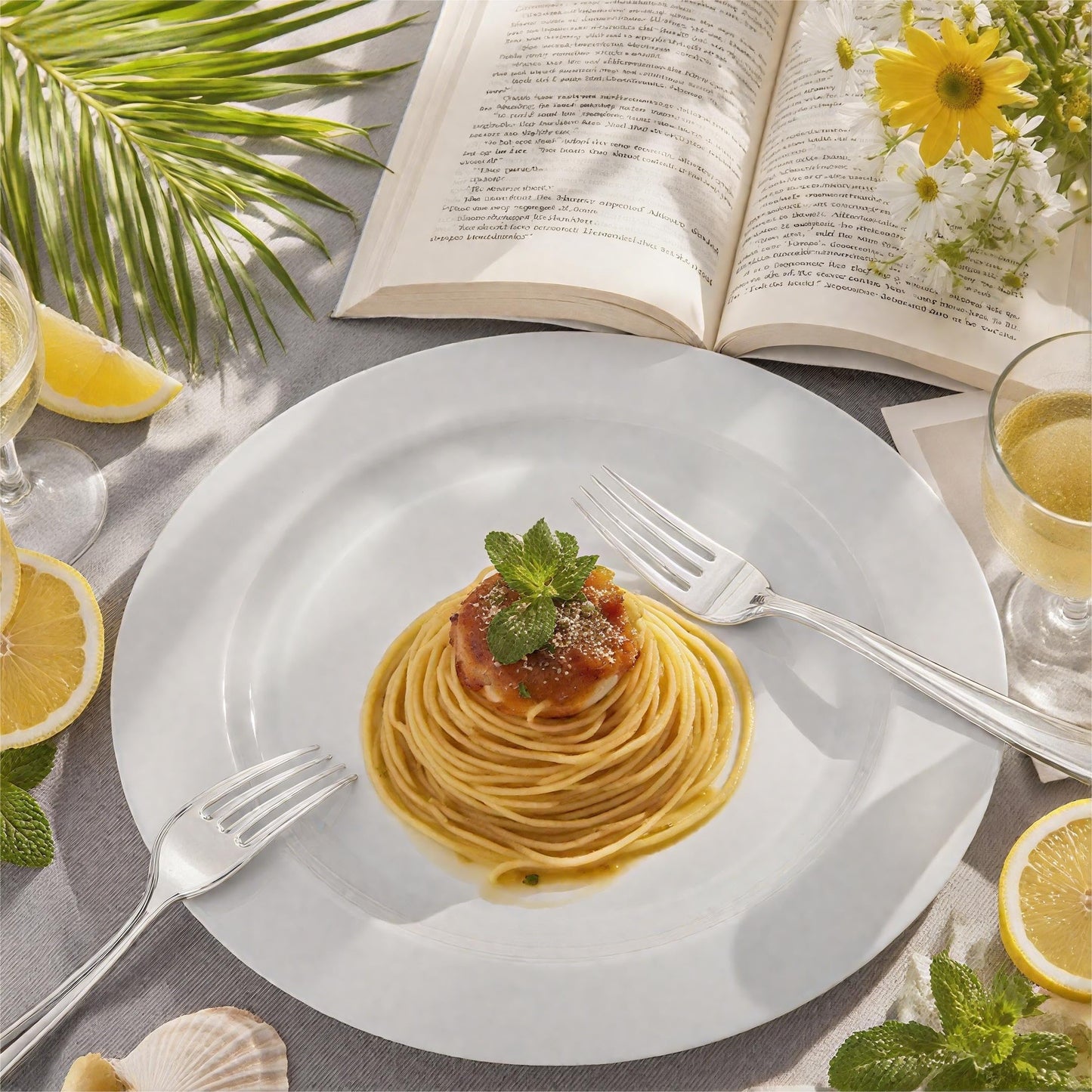 FLOWERCAT 60PCS White Plastic Plates - Heavy Duty White Disposable Plates for Outdoor/Birthday