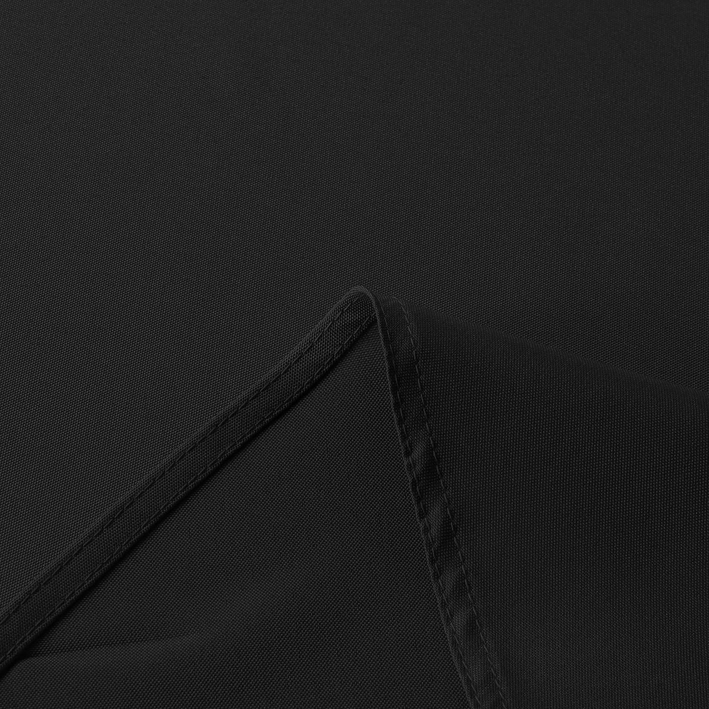 sancua Round Tablecloth - 90 Inch - Water Resistant Spill Proof Washable Polyester Table Cloth Decorative Fabric Table Cover for Dining Tables, Buffet Parties and Camping, Black