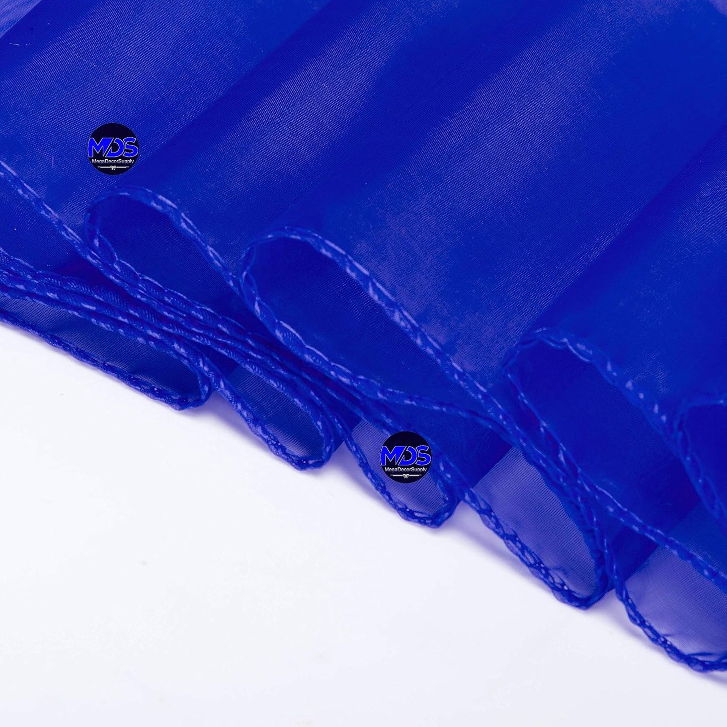 MDS Pack of 50 PCS Organza Chair Sashes Wider Dining Chair Bows Ribbon Tie Back for Wedding Party Birthday Bridal Shower Reception Event Banquet Home Chair Cover Decoration - Royal Blue