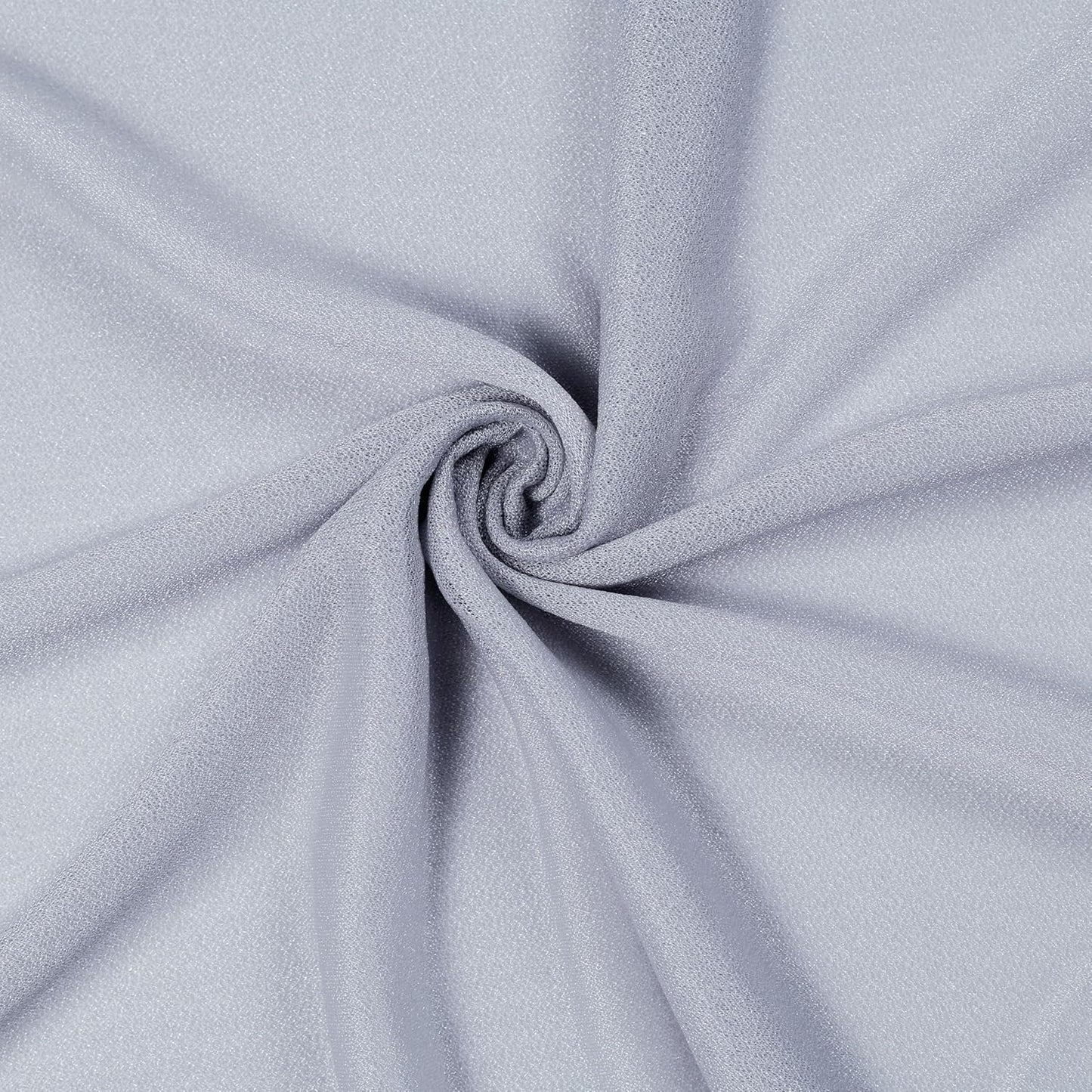 VDS Pack of 2 Panel (30 Inch X 50 Feet) Wedding Arch Draping Fabric Sheer Chiffon Fabric Drapery for Wedding Ceremony Reception Swag Backdrop Canopy Chuppah ARBO Altars Decoration (Cool Grey)