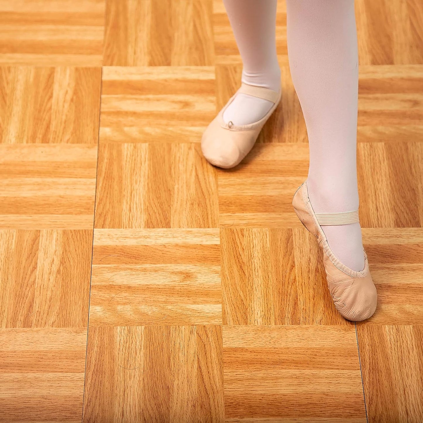 IncStores 3/8 Inch Thick Practice Dance Floor Tiles | Printed Plastic Dance Flooring for Practice and Performance of Countless Dance Styles (Barnwood, 28-12" x 12" Tiles)