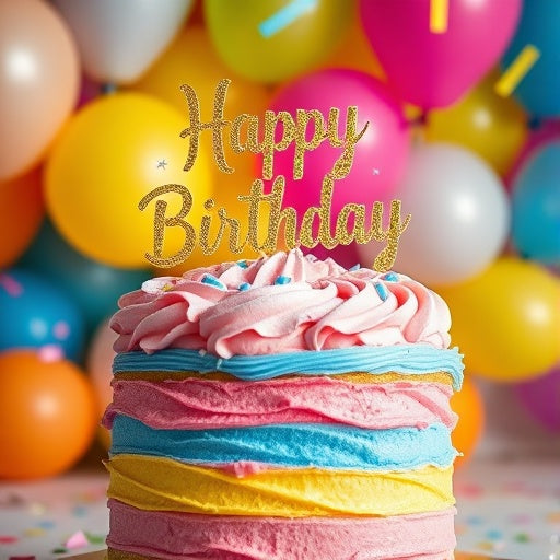 Gold Glitter Happy Birthday Cake Topper DIY Pack ✨ — Make Your Cake Shine