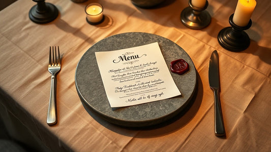 Handwritten Menu Party — Ink, Calligraphy & Wax-Seal Styling