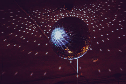 Outdoor Party Decor Using Disco Balls