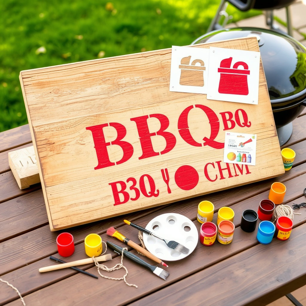 Backyard BBQ Maker Pack - Rustic BBQ Sign Making Kits