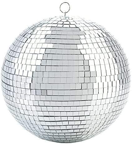 Mirror Disco Ball, 6 inch Mirror Ball Silver Disco Party Stage Lightning Balls with Hanging Rings for DJ, Dance, Wedding, Christmas, Birthday, Home Party Favors Decorations (6inch, Silver)