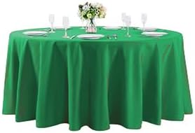 120 inch Round Tablecloth Washable Polyester Table Cloth Decorative Table Cover for Wedding Party Dining Banquet（120 inch,Emerald）