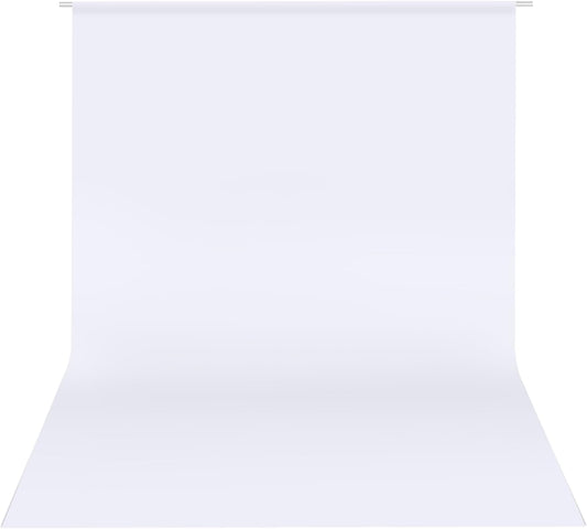HEMMOTOP White Photography Backdrop, 10x8 ft White Photo Backdrops Background Curtain for Photoshoot, Video Recording, Photographic Studio, Picture, Party, Photos, Product (Backdrop only)