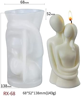 Love Couple Portrait Candle Silicone Resin Mold - DIY Aromatherapy Decoration