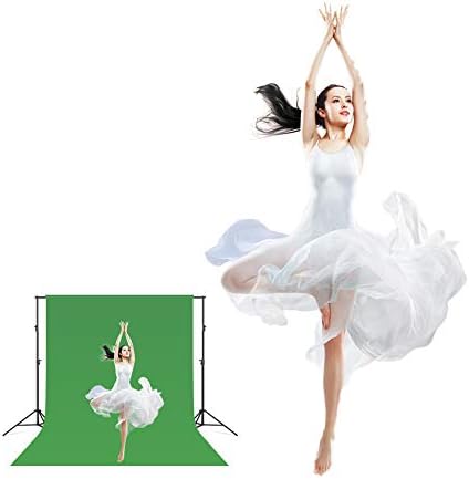 Green Screen Backdrop 5x7ft Photo Backdrop Chromakey Muslin Portrait Green Backdrop for PS Keying/Video Creation/Studio Portrait Shoots