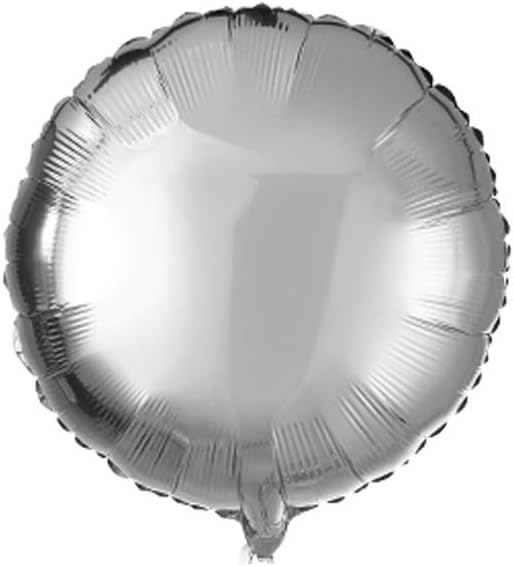 18" Silver Round Shaped Foil Balloons Mylar Helium Balloons for Birthday Party Wedding Baby Shower Decorations, Pack of 20