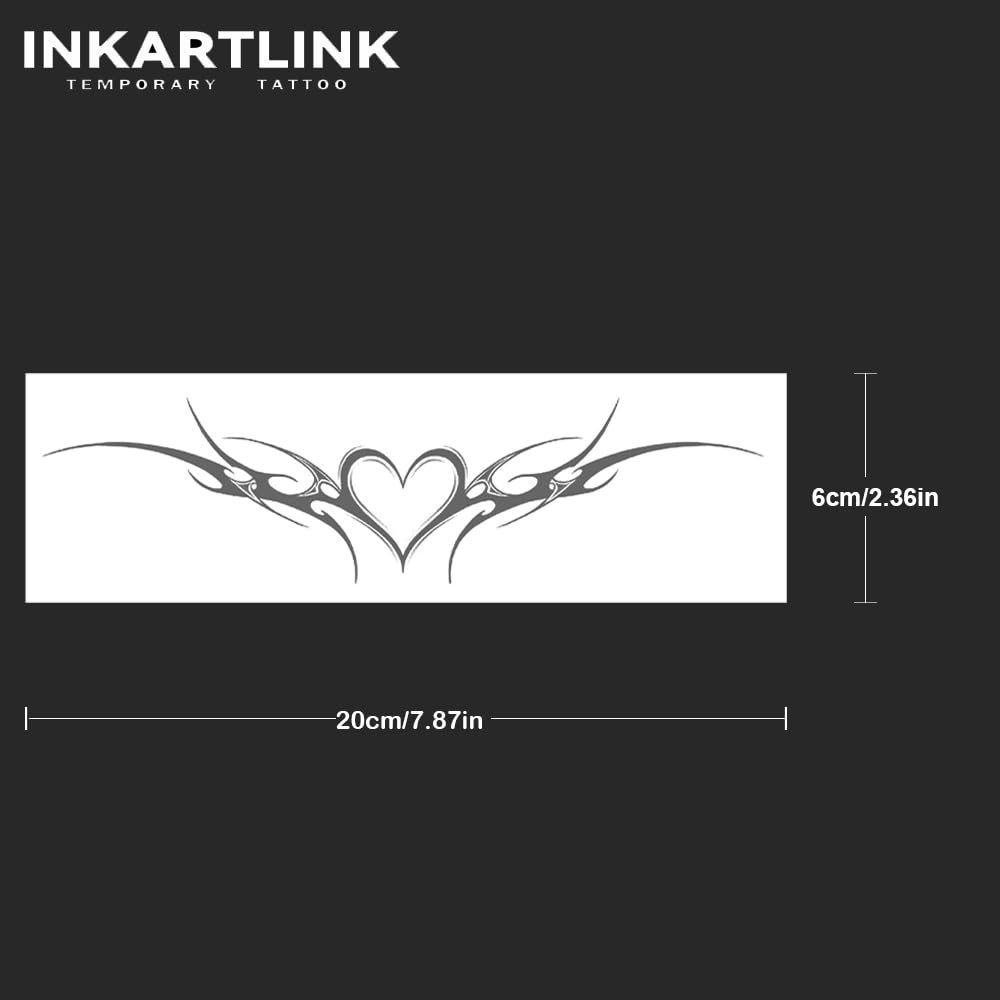 INKARTLINK Tattoo Tech, 2 Sheets Large Semi Permanent Tattoo, Temporary Tattoos, Last 1-2 Weeks, Waterproof, Realistic Look, No Adhesive, No Reflection （Flower Design)298