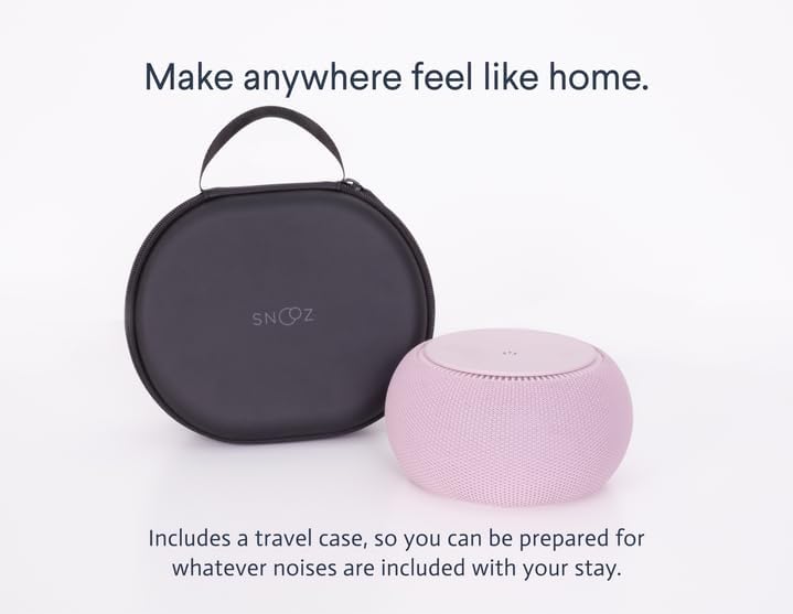 SNOOZ Pro - Smart White Noise Machine & Travel Case - Real Fan Inside, Non-Looping White Noise, Adjustable Tone & Volume - App-Based Remote Control & Sleep Timer - Blush