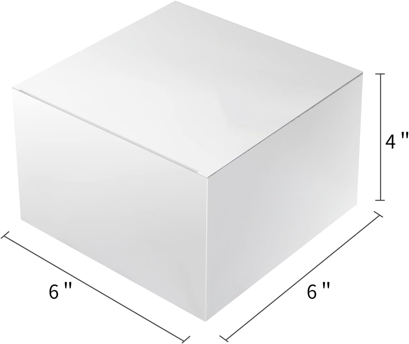 COTOPHER Small Gift Boxes 10 Pack 6x6x4 inches Silver Gift Boxes with Lids for Gifts, Crafting, Wedding Party Favor, Cupcake Box, Candy, Bridesmaids Proposal Box