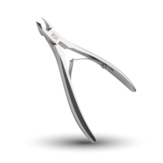 Rui Smiths Ultra-Premium Stainless Steel Cuticle Nippers - Professional Stainless Steel Cuticle Cutters - Japanese Handle, Mirror Finish - 5mm Jaw, Double Spring