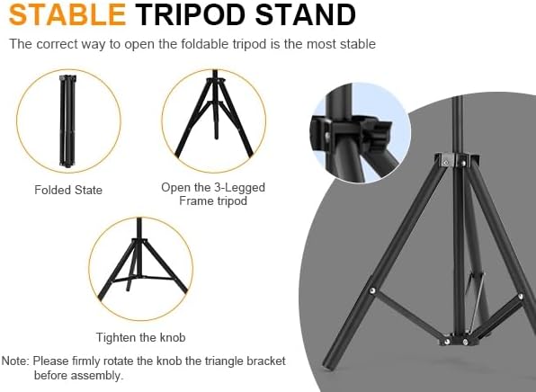 iMounTEK Backdrop Stand with Projector Screen - 16:9 4K HD 120 inch Portable Projector Screen Outdoor Indoor Lightweight Movie Screen with Carry Bag for Wedding Home Backyard Movie Night