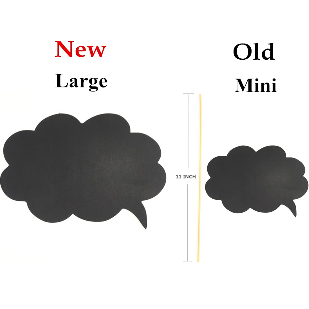 Tvorvik Large Blank Photo Booth Props, 11Pcs Party Props Signs Decorations