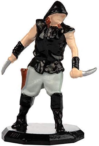 8 Painted Fantasy Bandit Mini Figures- All Unique Designs- 1" Hex-Sized Compatible with DND Dungeons and Dragons & Pathfinder and All RPG Tabletop Games