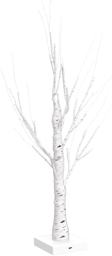 Sunnyglade 2PCS 2Ft 24 LED Birch Tree Light Bonsai Tree Light Warm White for Home Wedding Festival Party Christmas Decoration