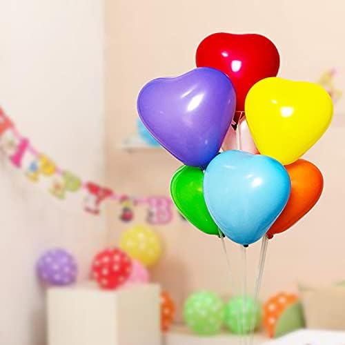 50 6-inch White Color Heart shaped Latex Balloons for Valentines Day,Propose Marriage,Wedding Party.