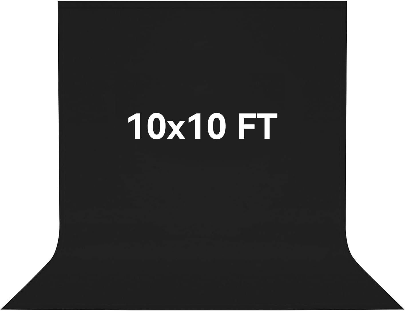 10 x 10 FT Black Backdrop Background, 100% Polyester Photography Backdrop Foldable Washable Black Screen for Photoshoot Portraits Party Video Studio Shooting