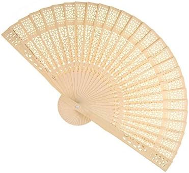 Sandalwood Fan (Set of 50 pcs) Wedding Favors&Birthday Gifts&Christmas Gift