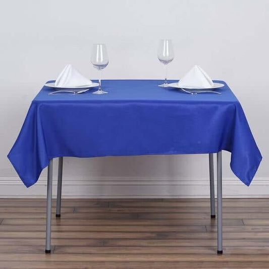 Efavormart 54x54 Royal Blue Wholesale Linens Seamless Polyester Square Linen Tablecloth for Wedding Banquet Party Restaurant