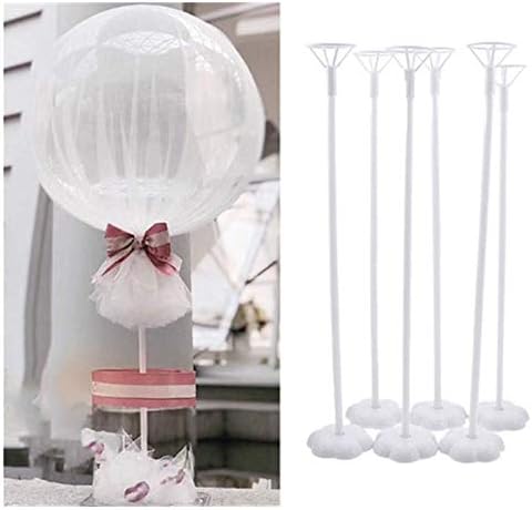 Balloon Stand Kit, 15 pack Balloon Stick Holder with Base for Table Top Centerpiece Party Decoration, Reusable Balloon Column Stand Suit for Happy Birthday/Graduation/Wedding Parties