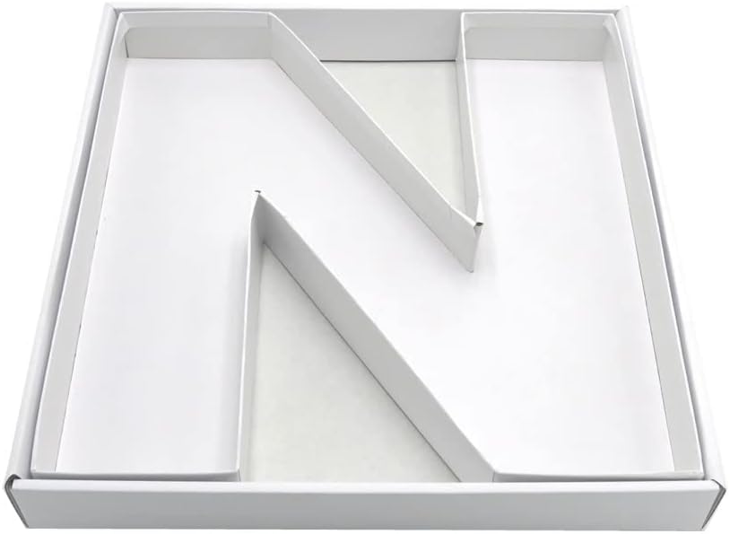 12" Fillable Cardboard Letter Charcuterie Gift Cupcake Box With Cover Sweets Packaging (N)