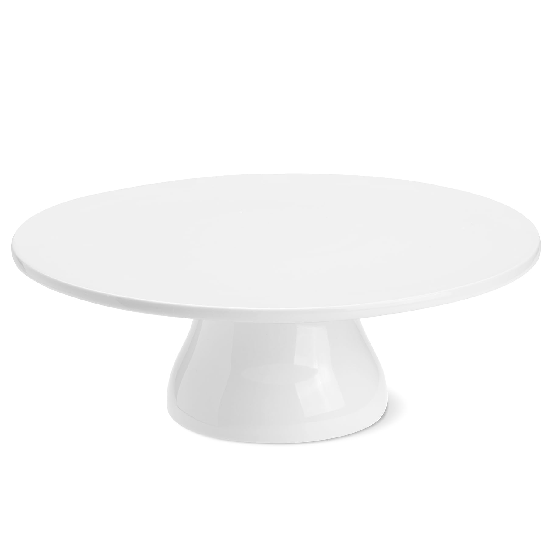 Yedio Porcelain Cake Stand, 10 in Round Cake Display Pedestal Stands, White