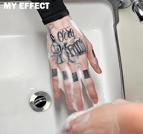 INKARTLINK Tattoo Tech, 2 Sheets Extra Large Semi Permanent Tattoo, Adult Art Design Temporary Tattoos, Lasts 1-2 Weeks, Waterproof, Realistic Look, No Adhesive, No Reflection (Flower) Big Leaves