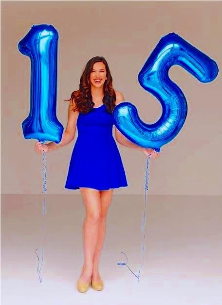 Giant Navy Blue 15 Balloon Number 40 Inch, 15 Number Balloons Birthday Supplies, 15 Year Old Birthday Party Celebration, 15 Balloons Graduations Anniversary Decorations