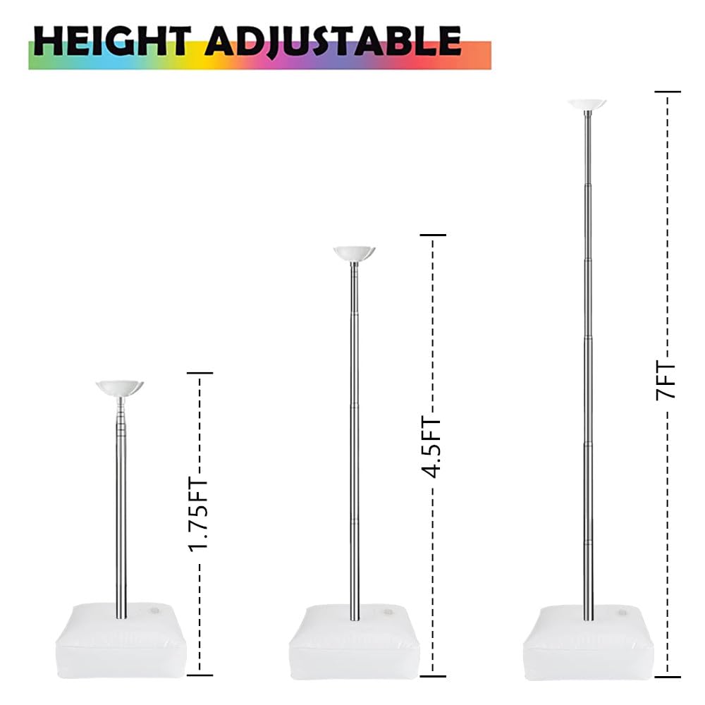 AooeDomi Metal Balloon Column Kit Set of 4, Reusable Telescopic Design with Base, Height Adjustable