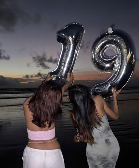 40 Inch Big Silver 29 Balloon Number, Jumbo Giant Happy 29 92 Birthday Party Decorations, Large 29 Mylar Foil Anniversary Birthday Party Engagement Decorations