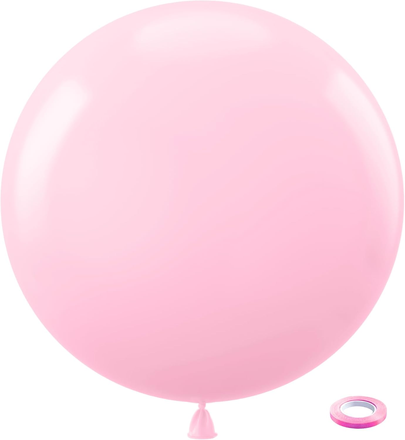 Bezente Pastel Pink Balloons 36 Inch - 8 Pack Large Thick Big Round Pink Latex Balloon for Bridal Shower Gender Reveal Wedding Graduation Anniversary Party Decoration