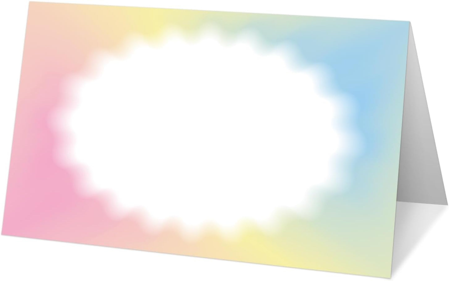 25 Color Gradient Place Cards for Table Seating, Colorful Wedding Name Place Card, Tent Cards for Birthday Bridal Shower Baby Shower Reception Dinner Party Decorations -A02