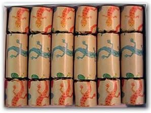 Geckos All Occasion Party Favors, set of six 10-inch party favors with tissue crown, motto, and party toy gift enclosed, Multicolor