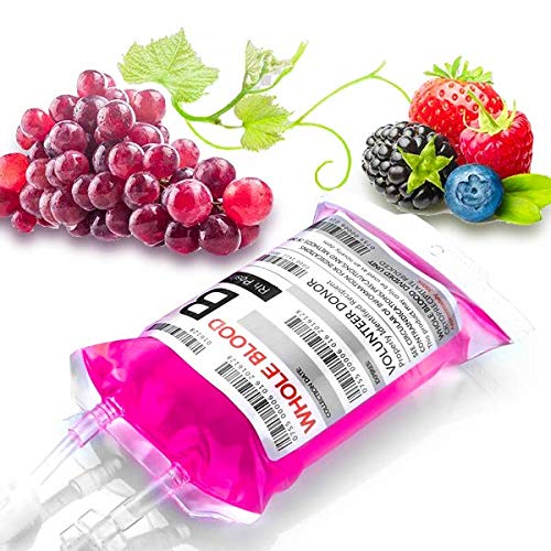 WYNK 10 Pack Blood Bags for Drinks, IV Bags for Drinks, Halloween Party Set