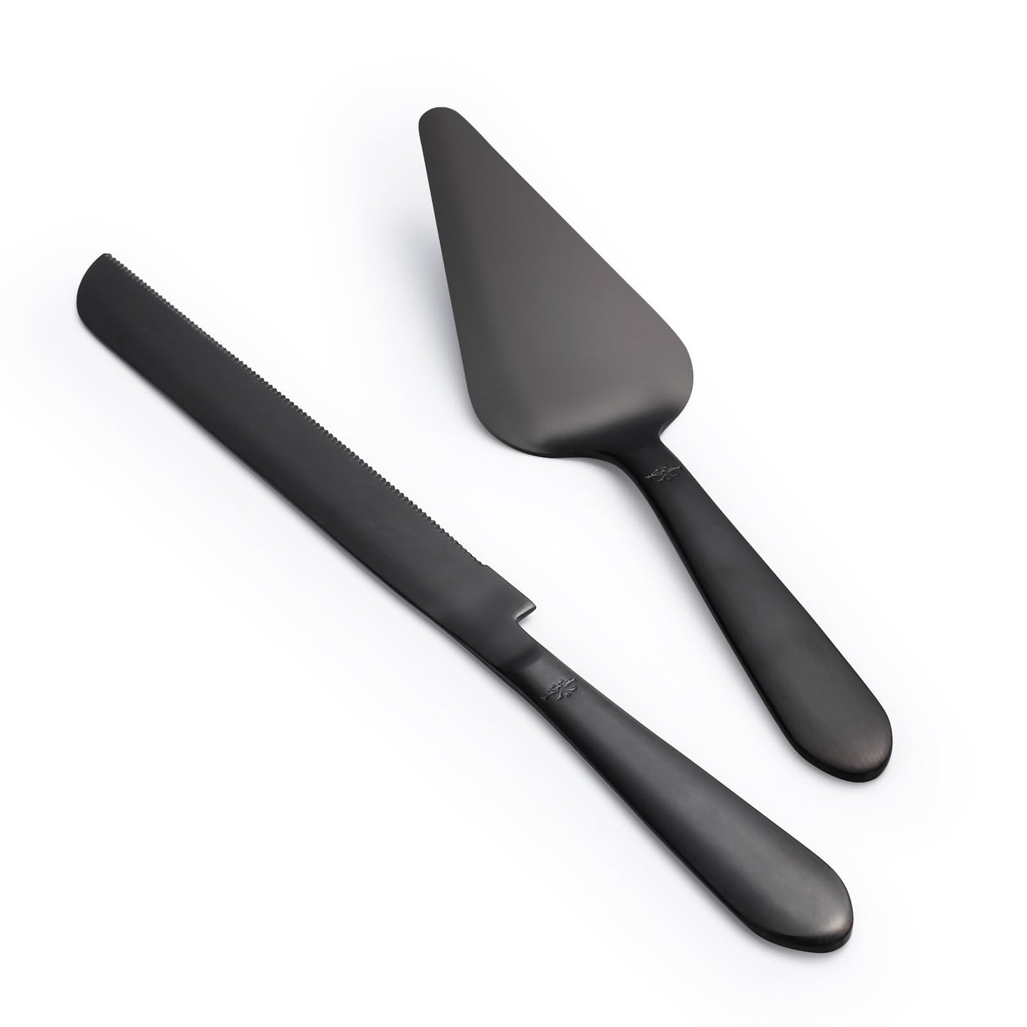 Wedding Cake Knife and Server Set, Integral Stainless Steel Longer Cake Cutter and Wider Pie