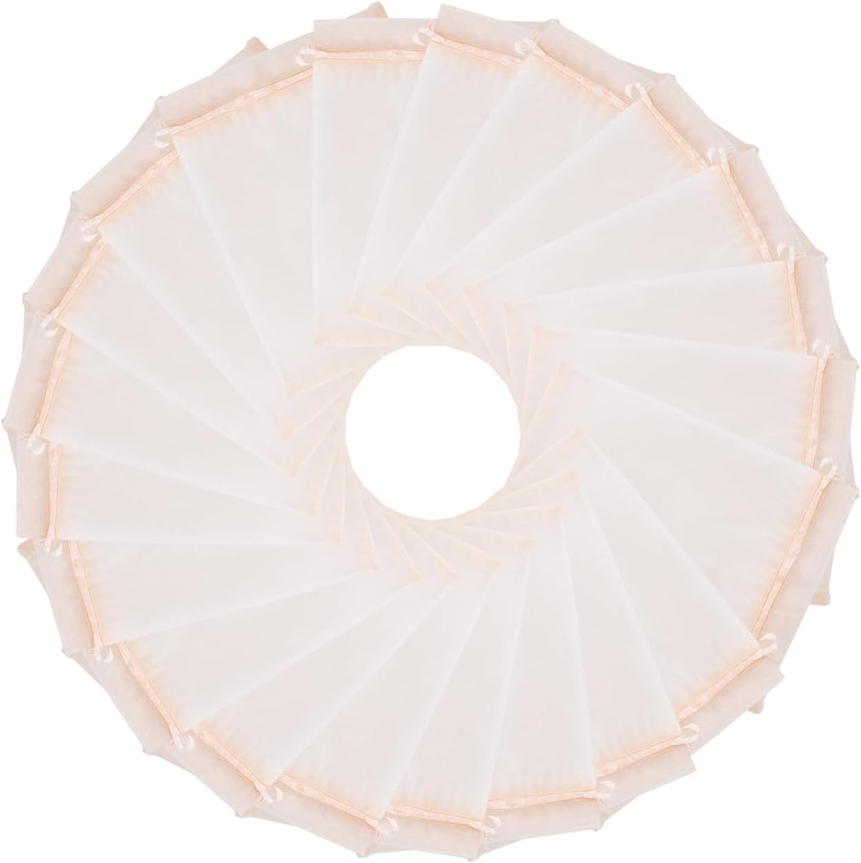 Wudygirl 100PCS Organza Bags Jewelry Bags Drawstring 5X7 Inch Favor Bags for Jewelry Candy Wedding Party(Peach 5X7)