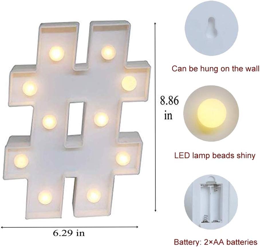 MUMUXI Marquee Light Up Letters Sign Battery Powered LED Alphabet Lights for Party Wedding Birthday Christmas Home Bar Decoration Lighted Symbols
